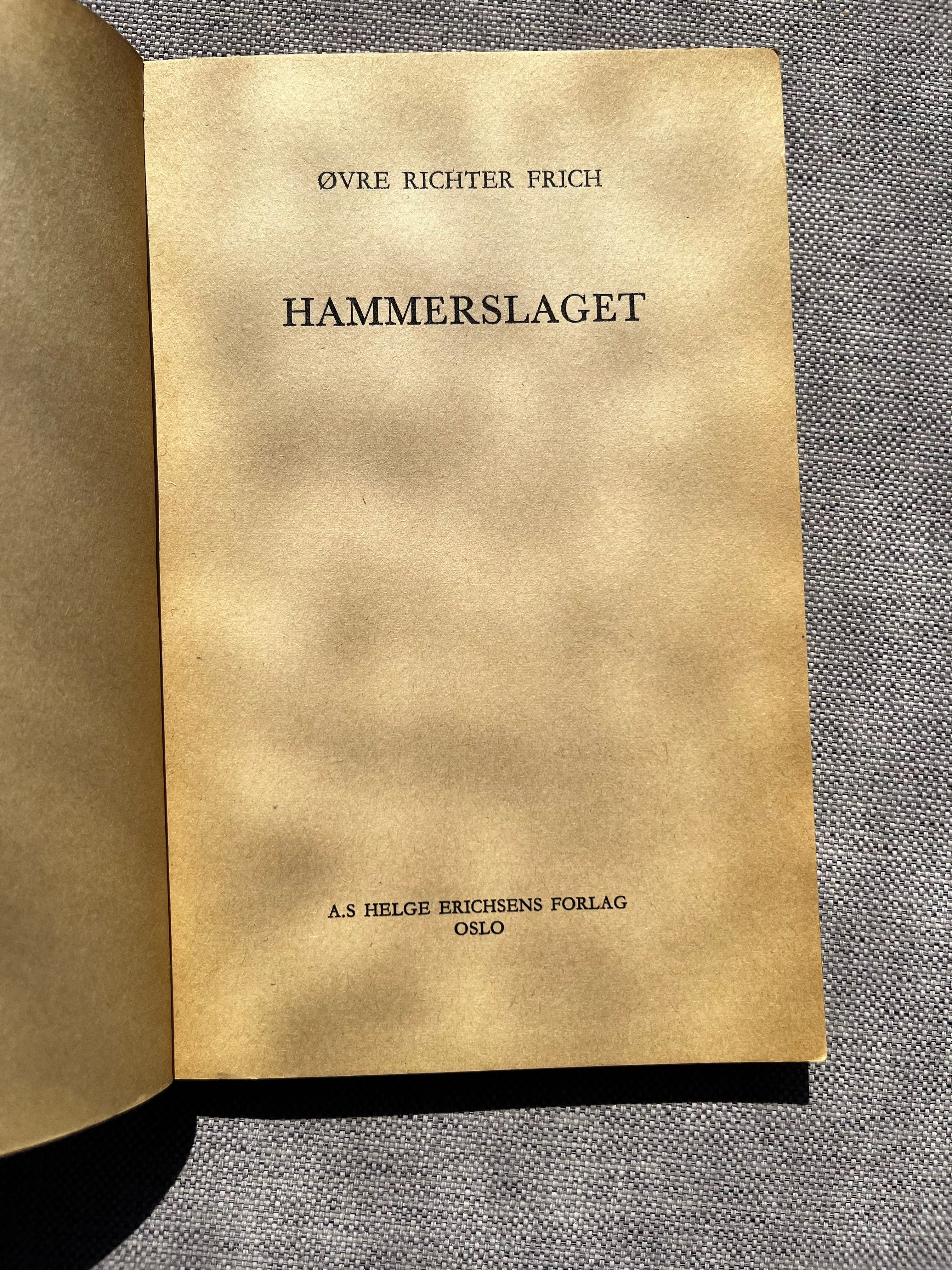 Øvre Richter Frich: Hammerslaget